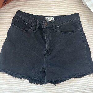 Madewell Black Denim Cut-offs, Size 31